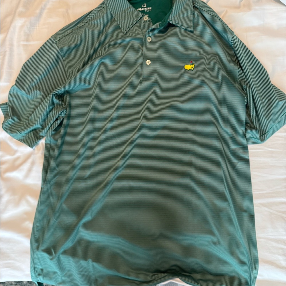 Masters Green Striped Polo - L